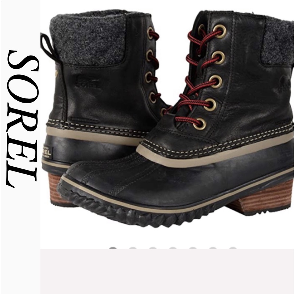 NWT SOREL winter rain leather duck boots 6